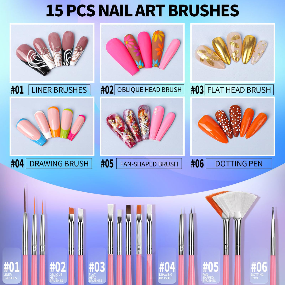 Fandamei double-ended dotting tools detail for consistent dot sizes