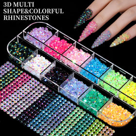 Fandamei flatback rhinestones detail highlighting AB shimmer and smooth edges for long wear