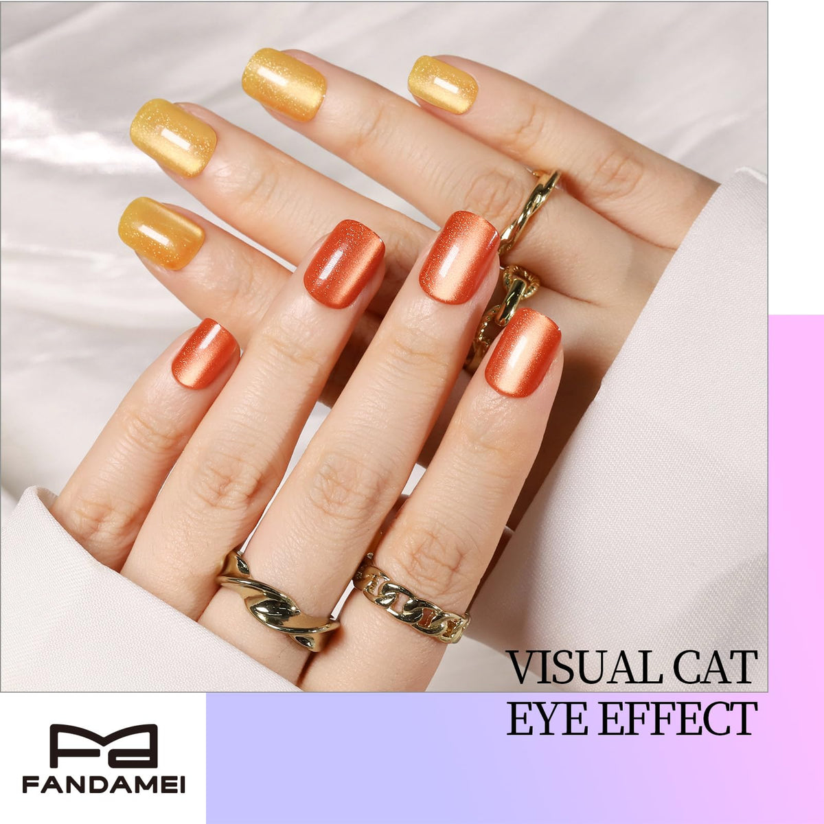 FANDAMEI assortment of French tip short nails demonstrating elegant tips and color range