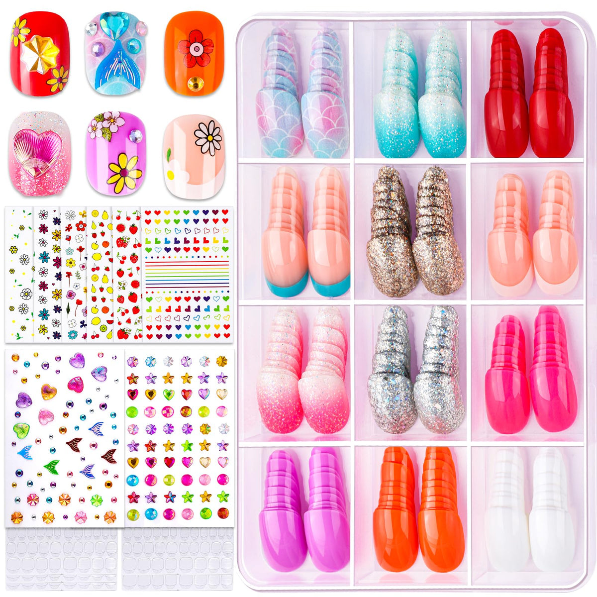 Fandamei front packaging showing kit contents and colorful nails, ideal for gifting