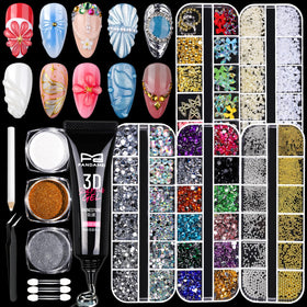 Fandamei front packaging showing full 3D gel kit for versatile DIY nail art