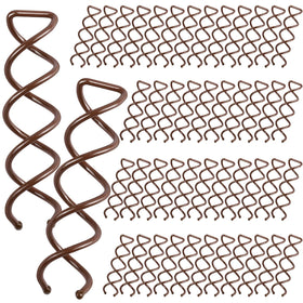 Fandamei front packaging showing 50 brown spiral hair pins and set benefit