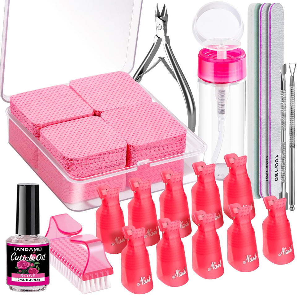 Fandamei front packaging showing complete gel removal kit benefits