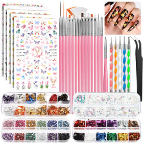 FANDAMEI front packaging showing full nail art kit and tools for complete designs