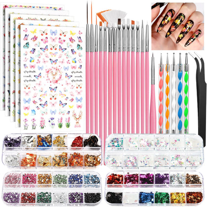 FANDAMEI front packaging showing full nail art kit and tools for complete designs