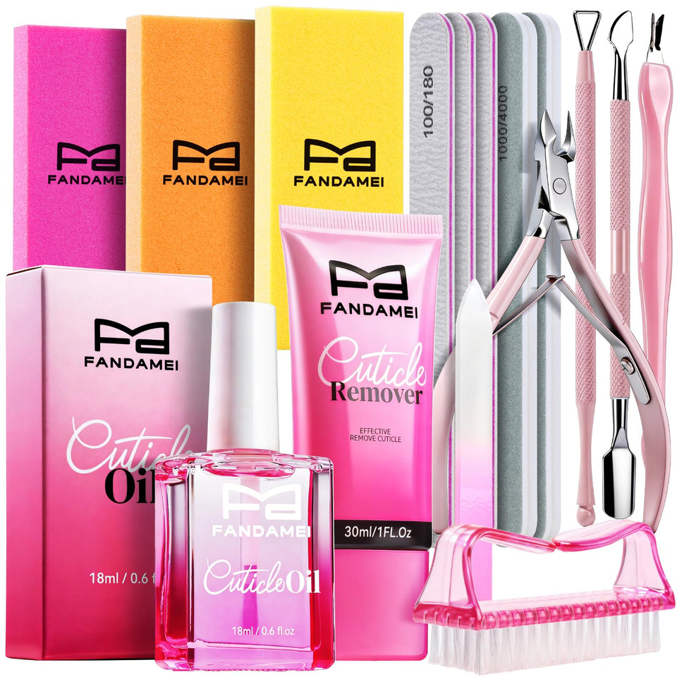 Fandamei front packaging showing complete manicure kit and organization benefits