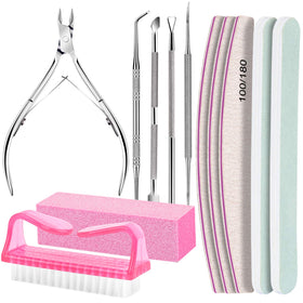 Fandamei kit front overview showing all 12 pieces for complete nail care
