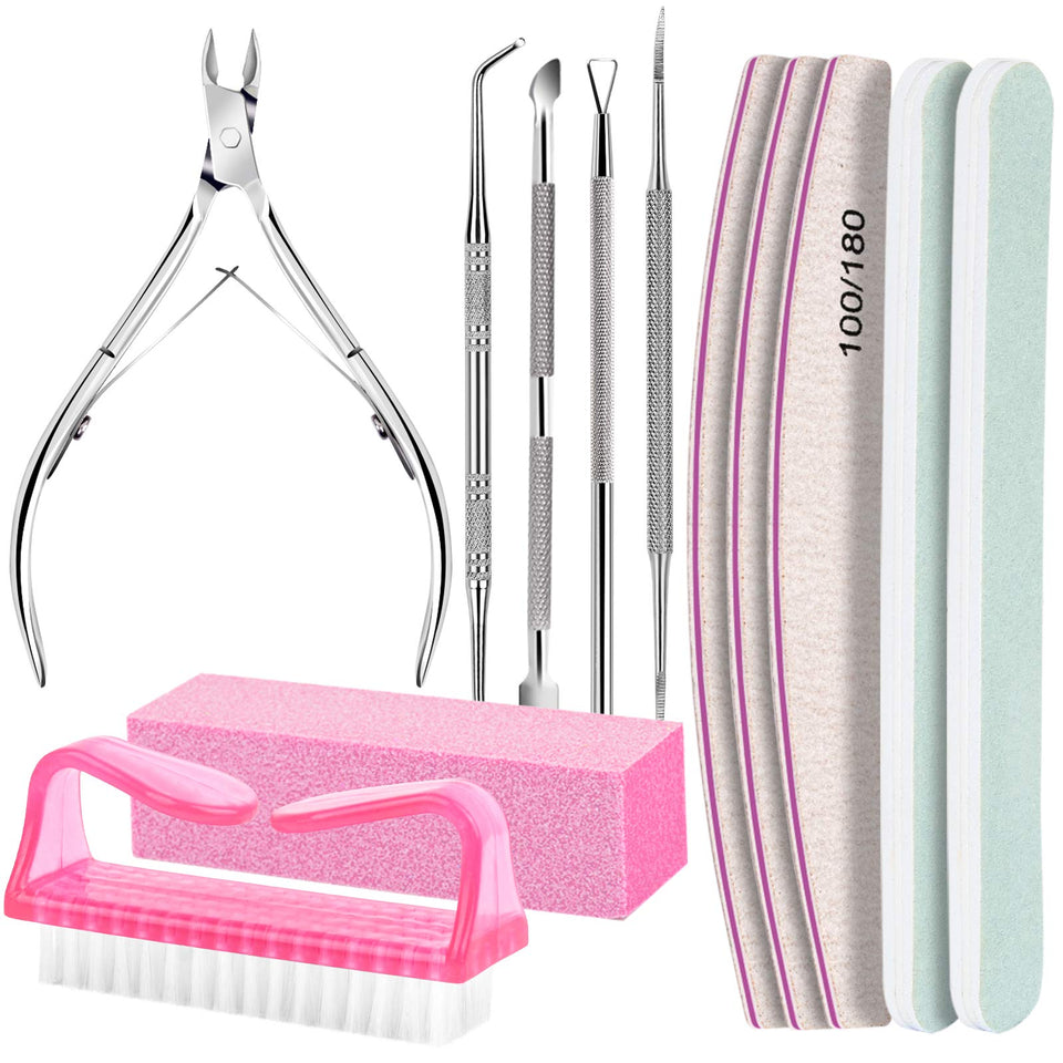 Fandamei kit front overview showing all 12 pieces for complete nail care
