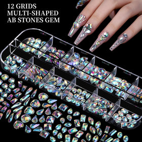 Fandamei manicure in use with gems applied, illustrating salon-style results at home