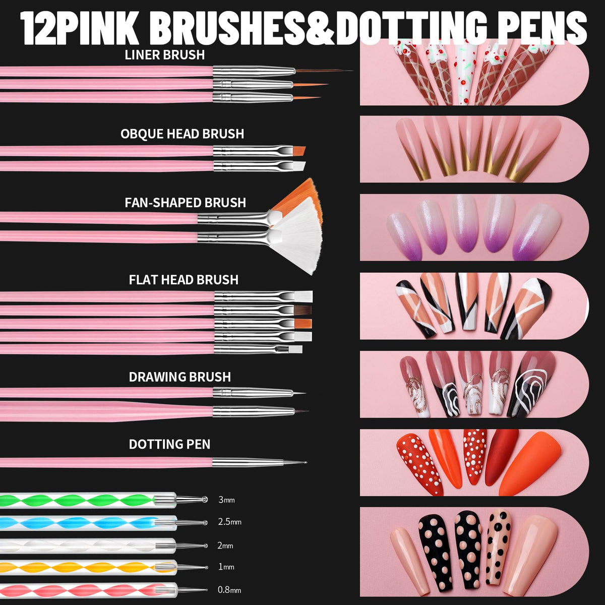 Fandamei lifestyle image of a hand with decorated nails using the kit for salon-style results