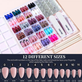 Fandamei finished manicure in a party setting showcasing the short almond look for events