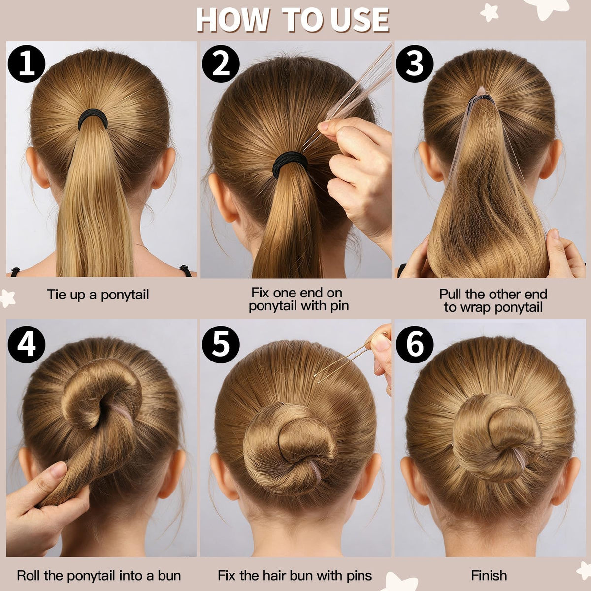 Fandamei recital-ready bun on young dancer, polished stage appearance
