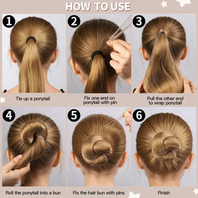 Fandamei recital-ready bun on young dancer, polished stage appearance
