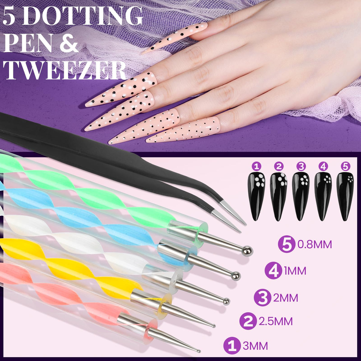 Fandamei nail art applied on model hands demonstrating finished look