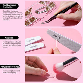 Fandamei nail files and double-sided tape for shaping and secure mounting
