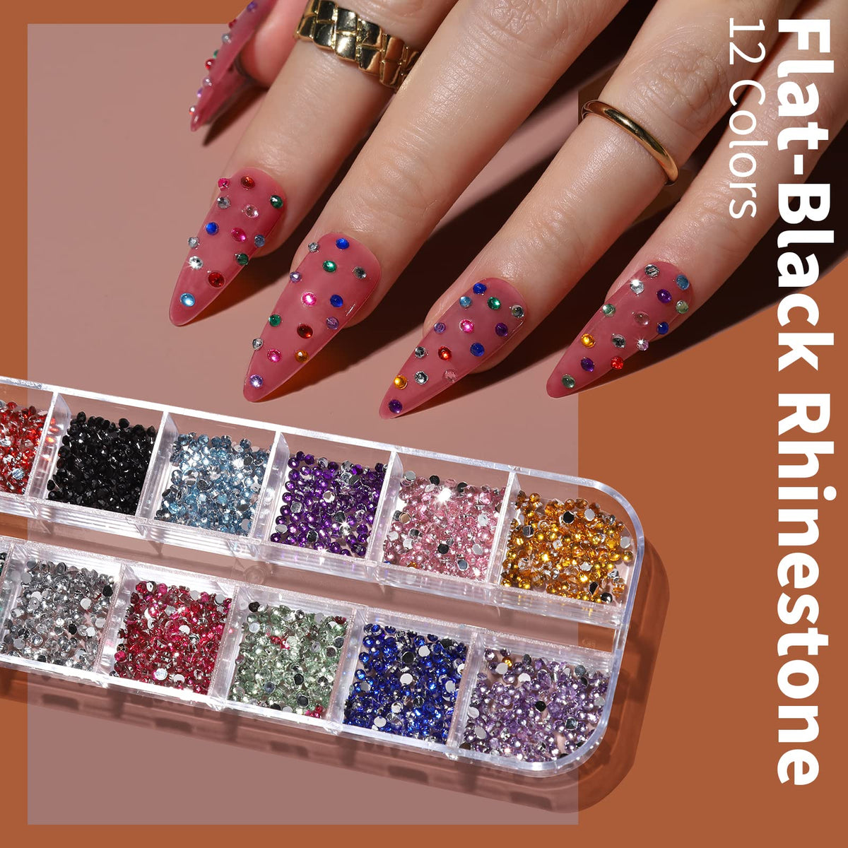 FANDAMEI nail foils and iridescent flakes detail for layered reflective effects