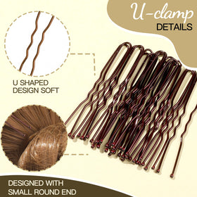 Fandamei stretched hair net on model displaying flexible fit for long hair