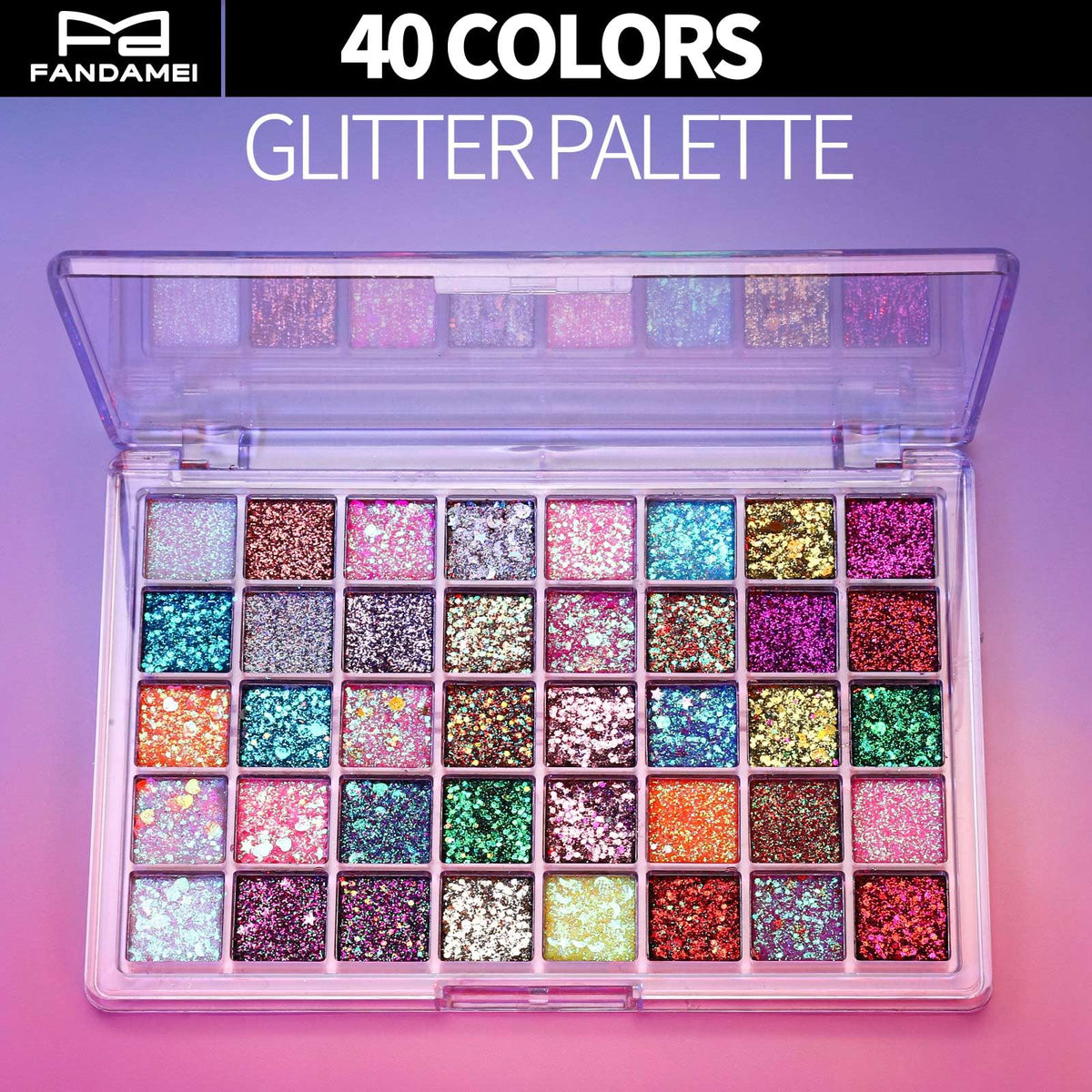 Fandamei open pans close-up showing gel texture and varied pigment benefits