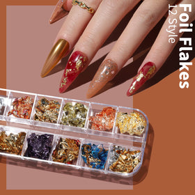 FANDAMEI colorful rhinestones and butterfly sequins adding sparkle to nails