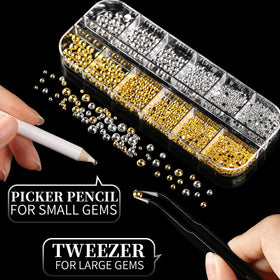 Fandamei pearls laid out by size 1.5mm to 5mm showing scale and variety