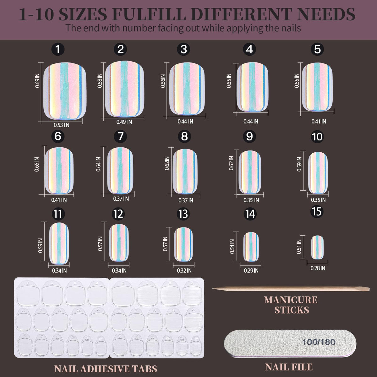 Fandamei scale comparison with fingers showing short square length for natural everyday comfort