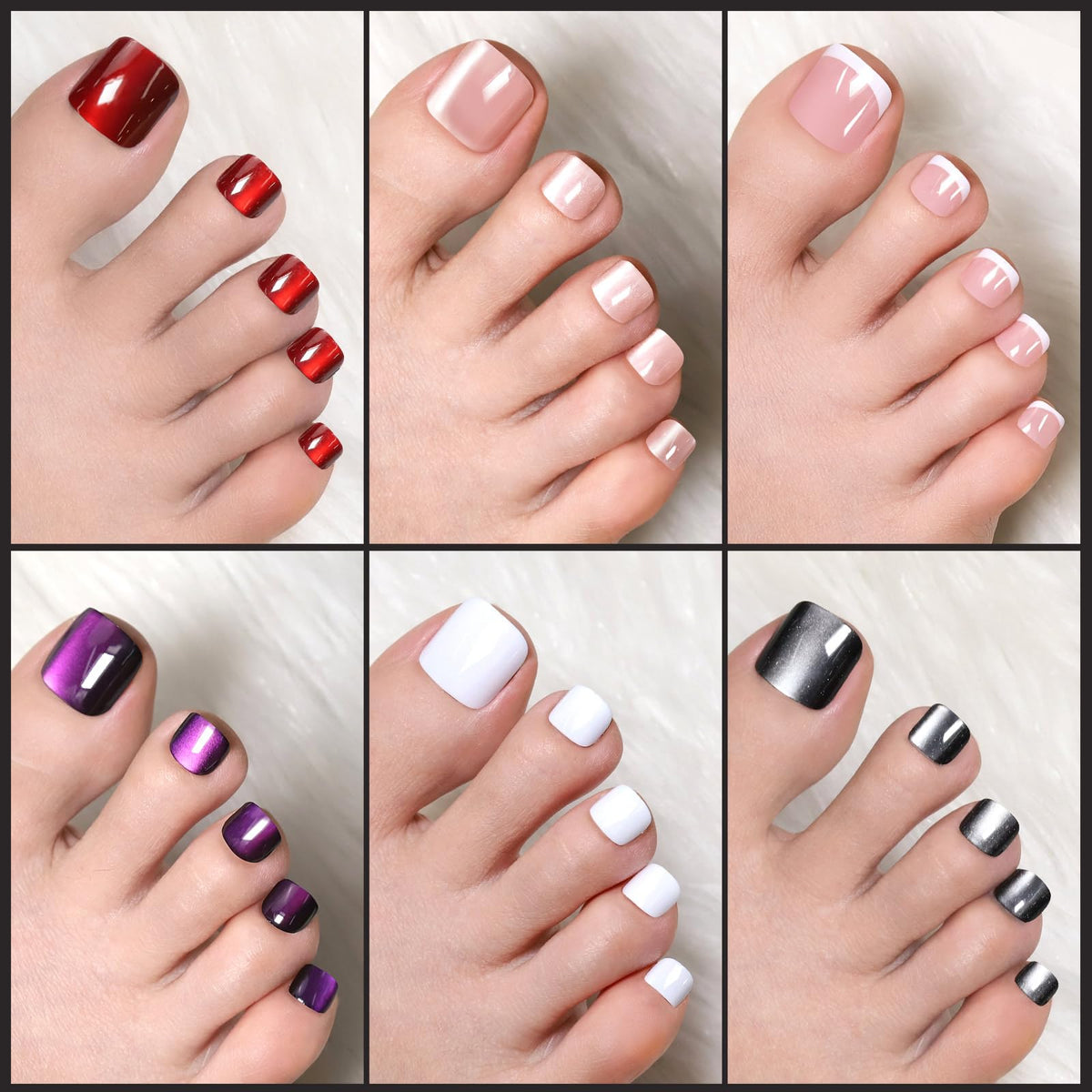 Fandamei size comparison layout with numbered nails to show multiple sizes for better fit