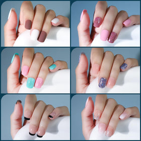 Fandamei size comparison swatches illustrating multiple nail sizes for perfect fit
