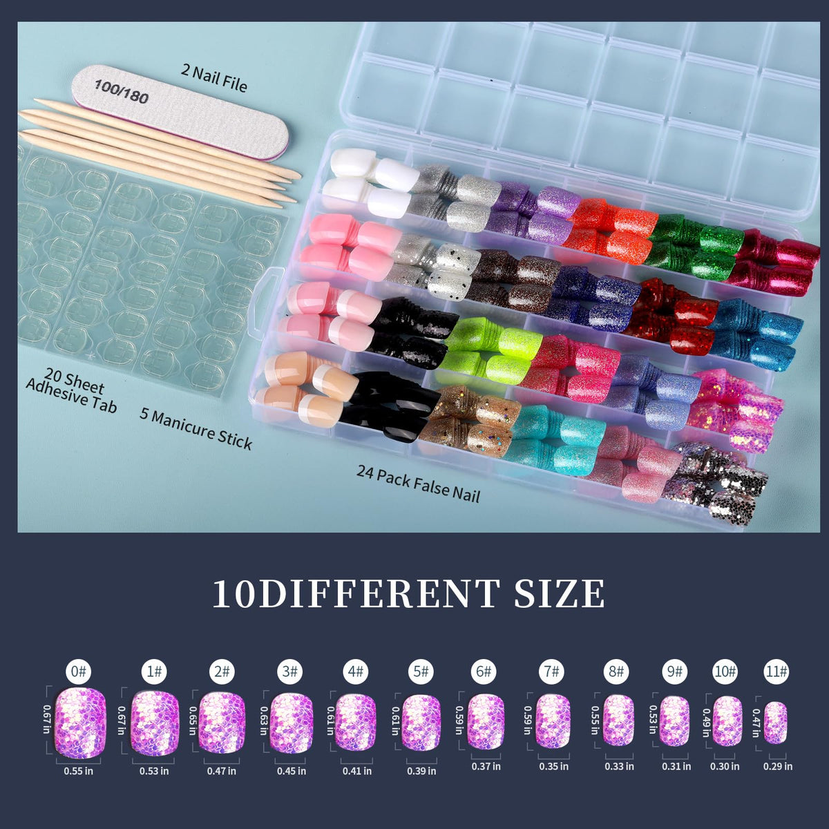 Fandamei open clip-on storage box organizing nails and tools for easy travel