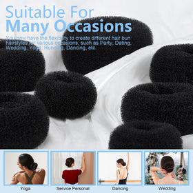 Fandamei top view of a wrapped bun highlighting neat finish and natural-looking volume