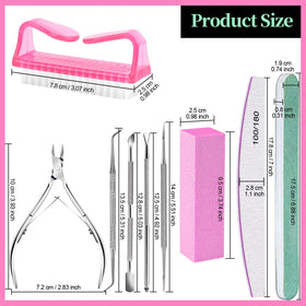 Fandamei compact pouch packed for travel enabling on-the-go nail maintenance