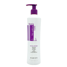 Fanola front bottle view showing purple mask and professional branding for easy identification
