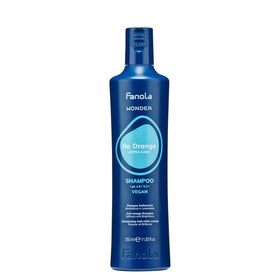 Fanola front bottle showing product and benefits on shelf