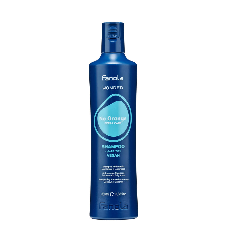 Fanola front bottle showing product and benefits on shelf