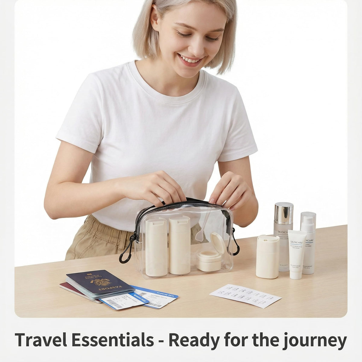 FANPOI five travel bottles displayed to highlight size variety