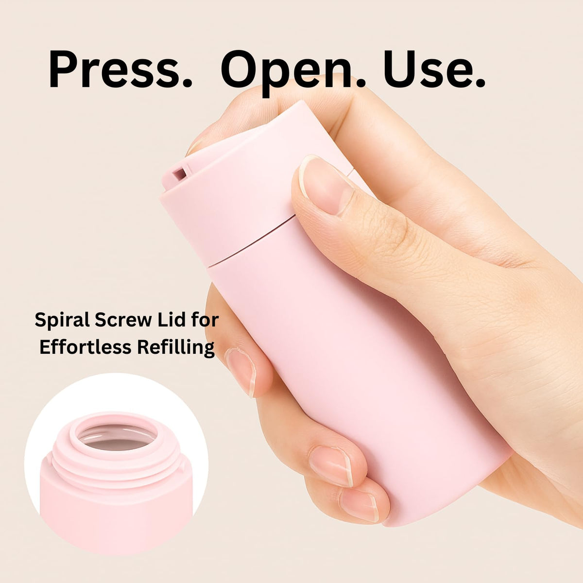 FANPOI squeezable bottle texture demonstrating controlled dispensing benefit