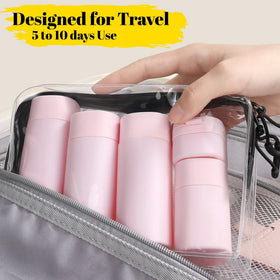 FANPOI clear bag in airport security bin for fast screening