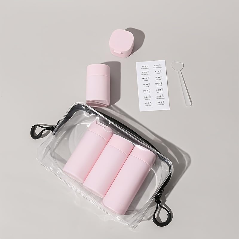 FANPOI bottles beside a passport to show real travel size and compliance