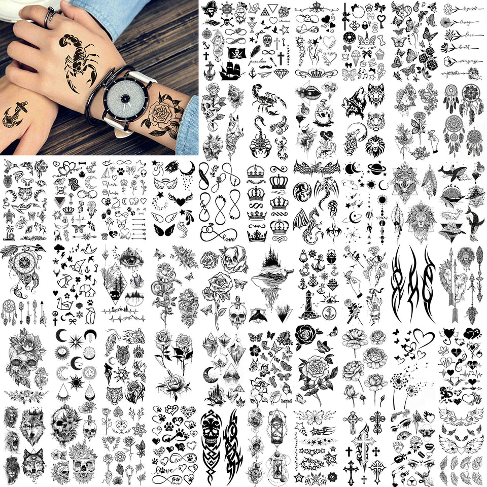 FANRUI front packaging showing 52-sheet tattoo set and variety