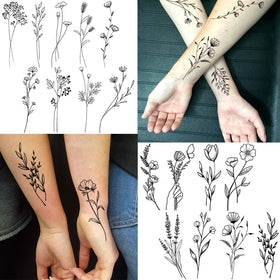 FANRUI floral tattoo on neck showing subtle decorative accent