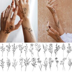 FANRUI full sheet layout with all 15 small floral designs visible