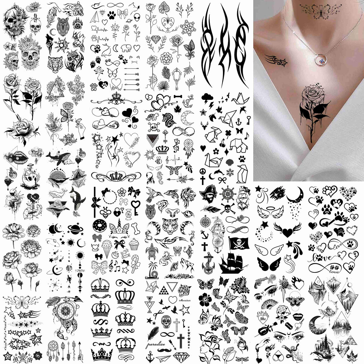 FANRUI tattoo sheet beside ruler showing compact portable size