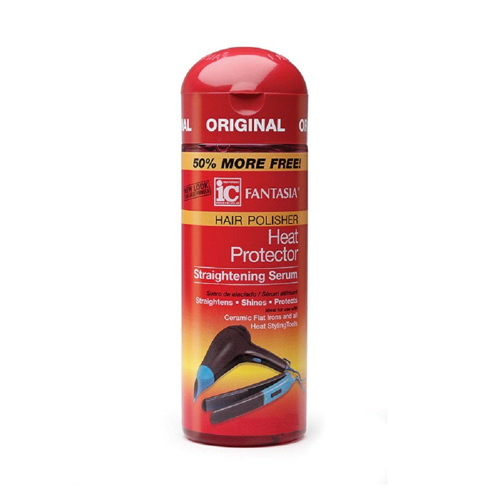 Fantasia IC front packaging showing 2 oz bottle and smooth shiny hair benefit