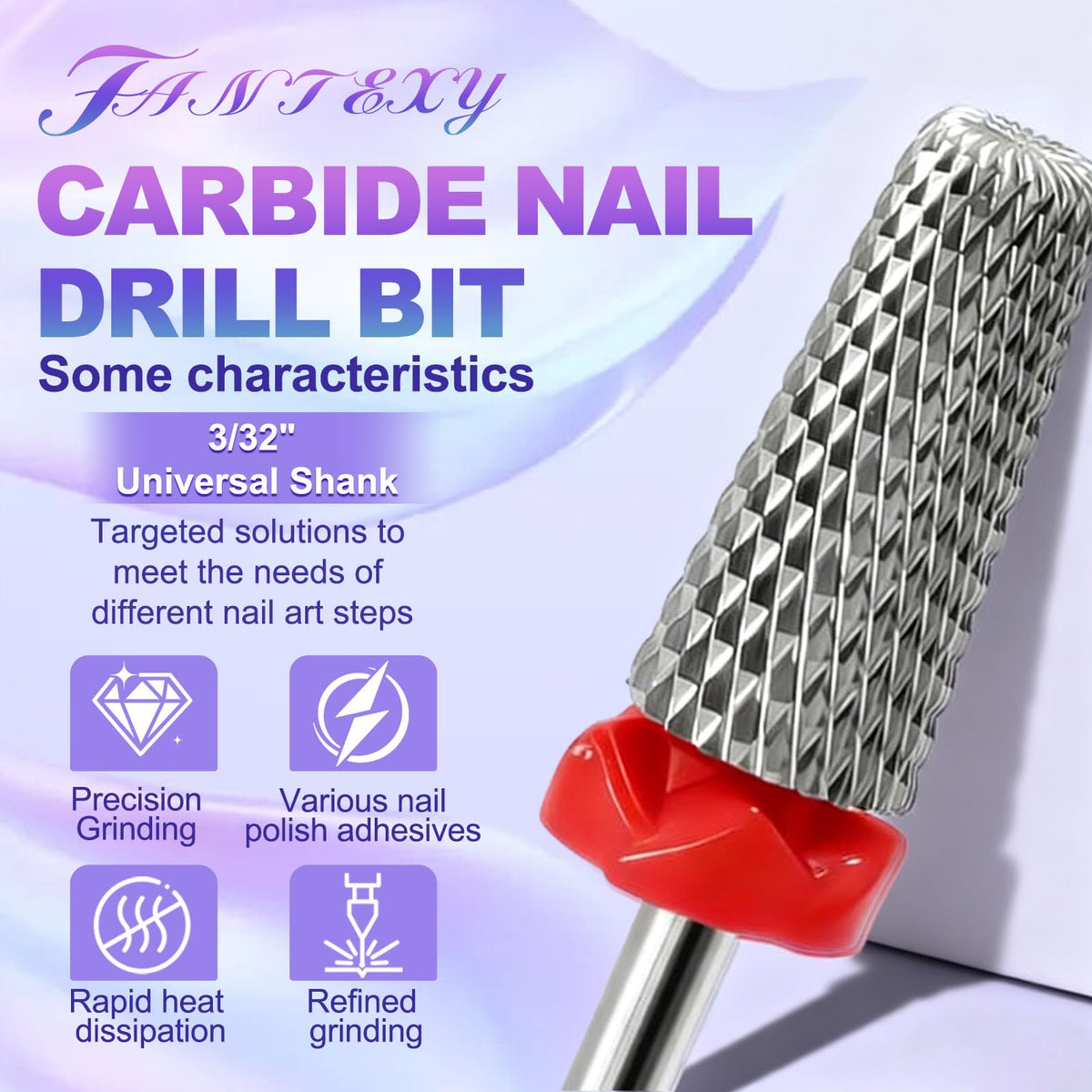 FANTEXY close-up of carbide flutes highlighting precise cutting edges and longevity