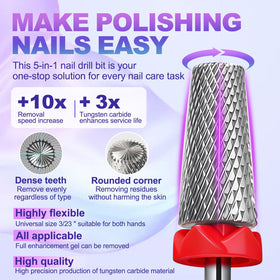 FANTEXY bit mounted in a nail drill illustrating plug-and-play usability