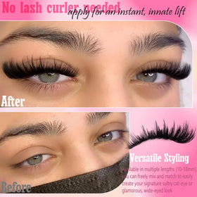 FANXITON close-up of spiky cluster texture for defined dimensional lashes