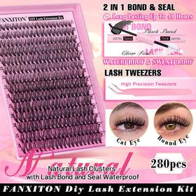 FANXITON close-up of lash cluster fibers highlighting soft texture and lightweight feel