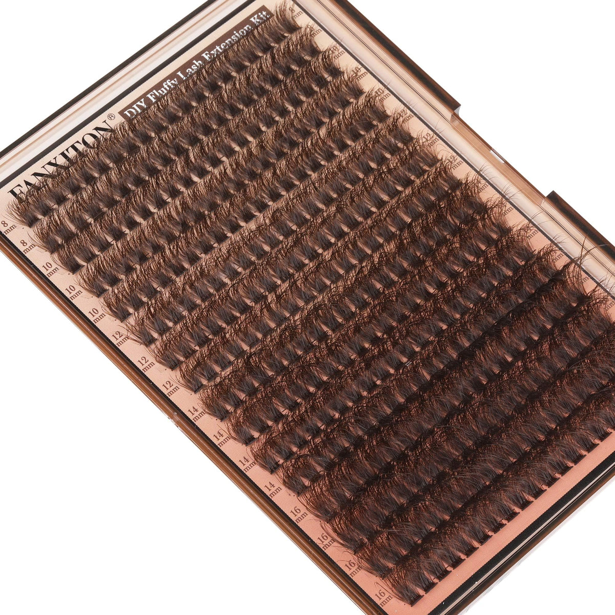 FANXITON clusters applied creating a subtle cat-eye that flatters light hair
