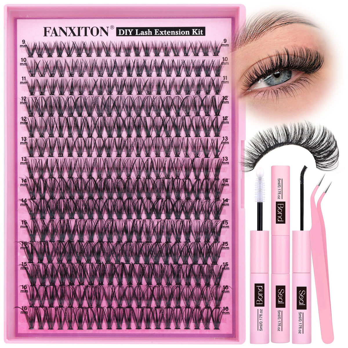 FANXITON front packaging showing full kit and contents for easy at-home use