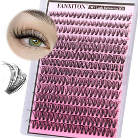 FANXITON front tray showing 280 mixed-length lash clusters for versatile styling