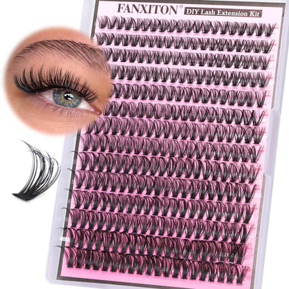 FANXITON front tray with 280 wispy lash clusters for fast application